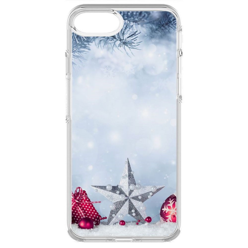 

Чехол-накладка Krutoff Clear Case Новогодняя звезда для iPhone 8