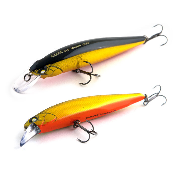 

Воблер Akara Best Minnow 100SP 15 гр 9/17 oz 3,9 in A59, Разноцветный, Best Minnow