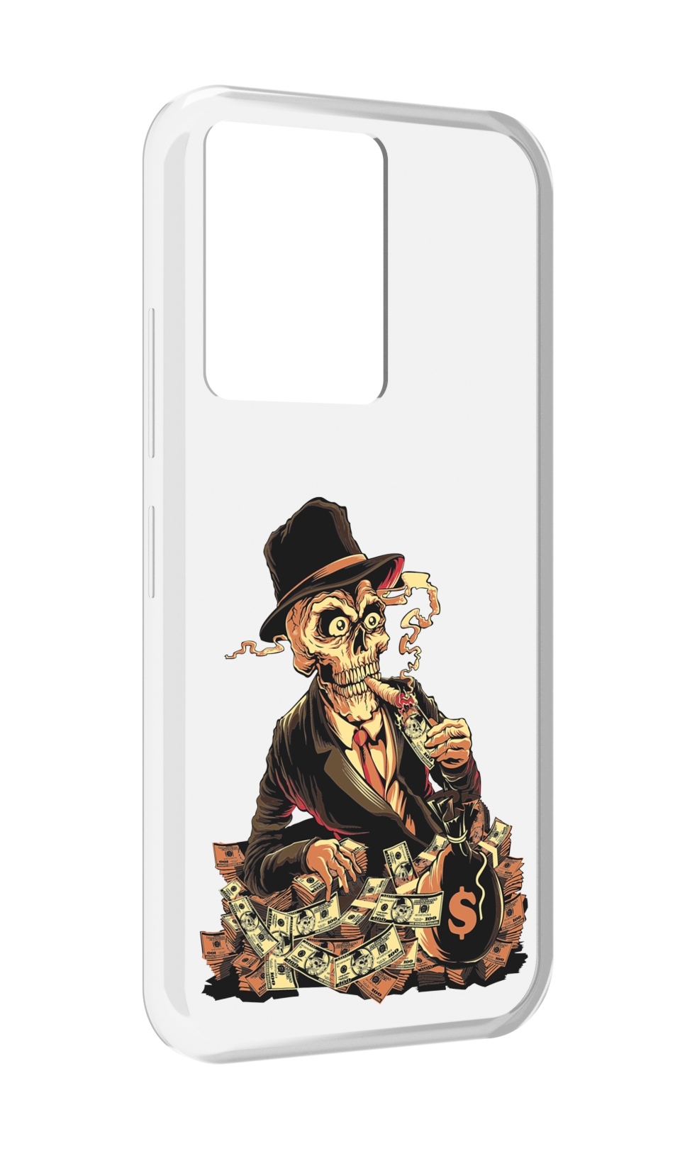 

Чехол MyPads нарисованный череп с сигаретой для Infinix Note 12 5G X671 / Note 12 Pro 5G, Прозрачный, Tocco