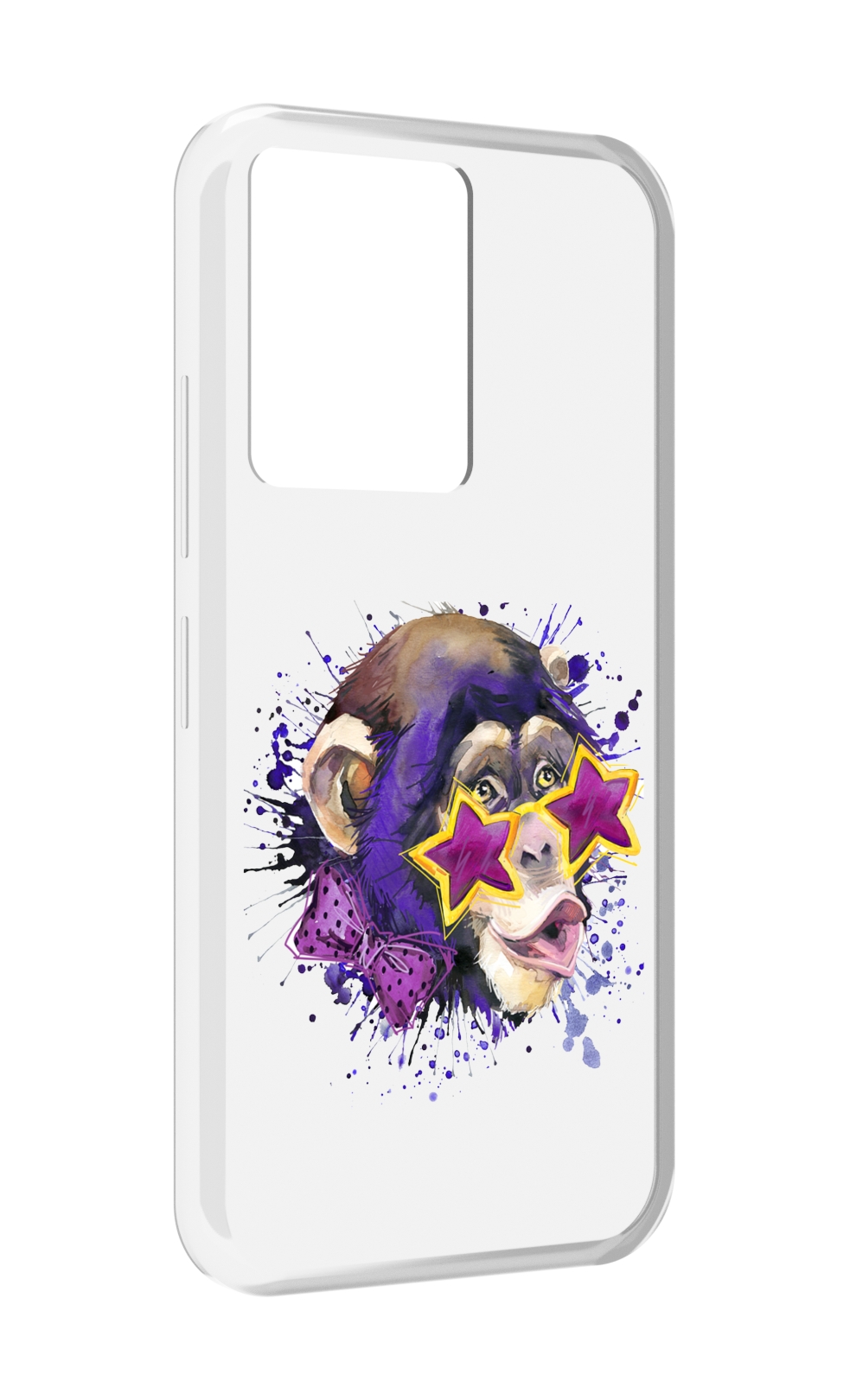 

Чехол MyPads обезьяна в очках для Infinix Note 12 5G X671 / Note 12 Pro 5G, Прозрачный, Tocco