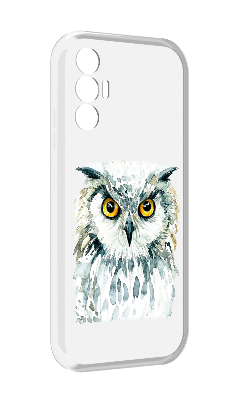 

Чехол MyPads Серьезная сова для Tecno Pova 3, Прозрачный, Tocco