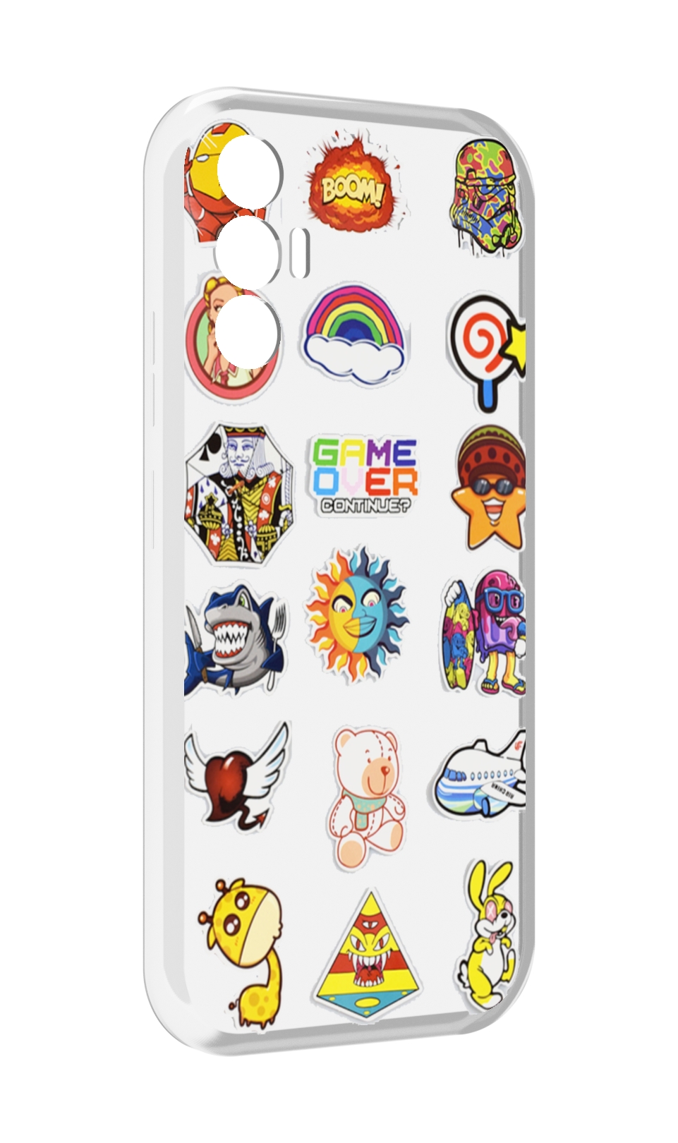 

Чехол MyPads Стикеры для Tecno Pova 3, Прозрачный, Tocco