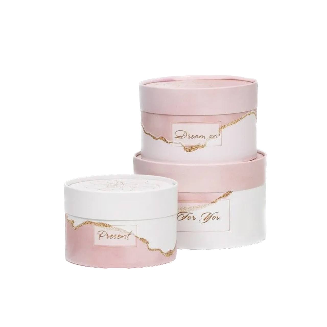 

Набор шляпных коробок 3 в 1 "Акварель", завальцованная, 16 х 10 см, 14 х 9 см, 13 х 8.5 см, Разноцветный