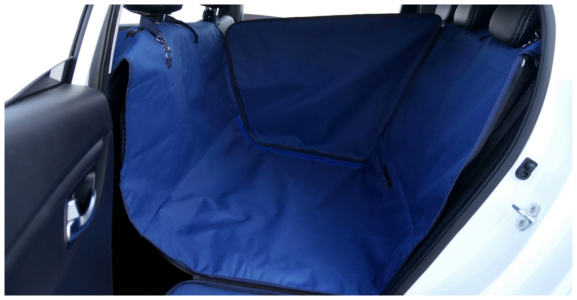 фото Автогамак для перевозки собак a&p групп rich dog, 2/3 заднего сиденья, синий