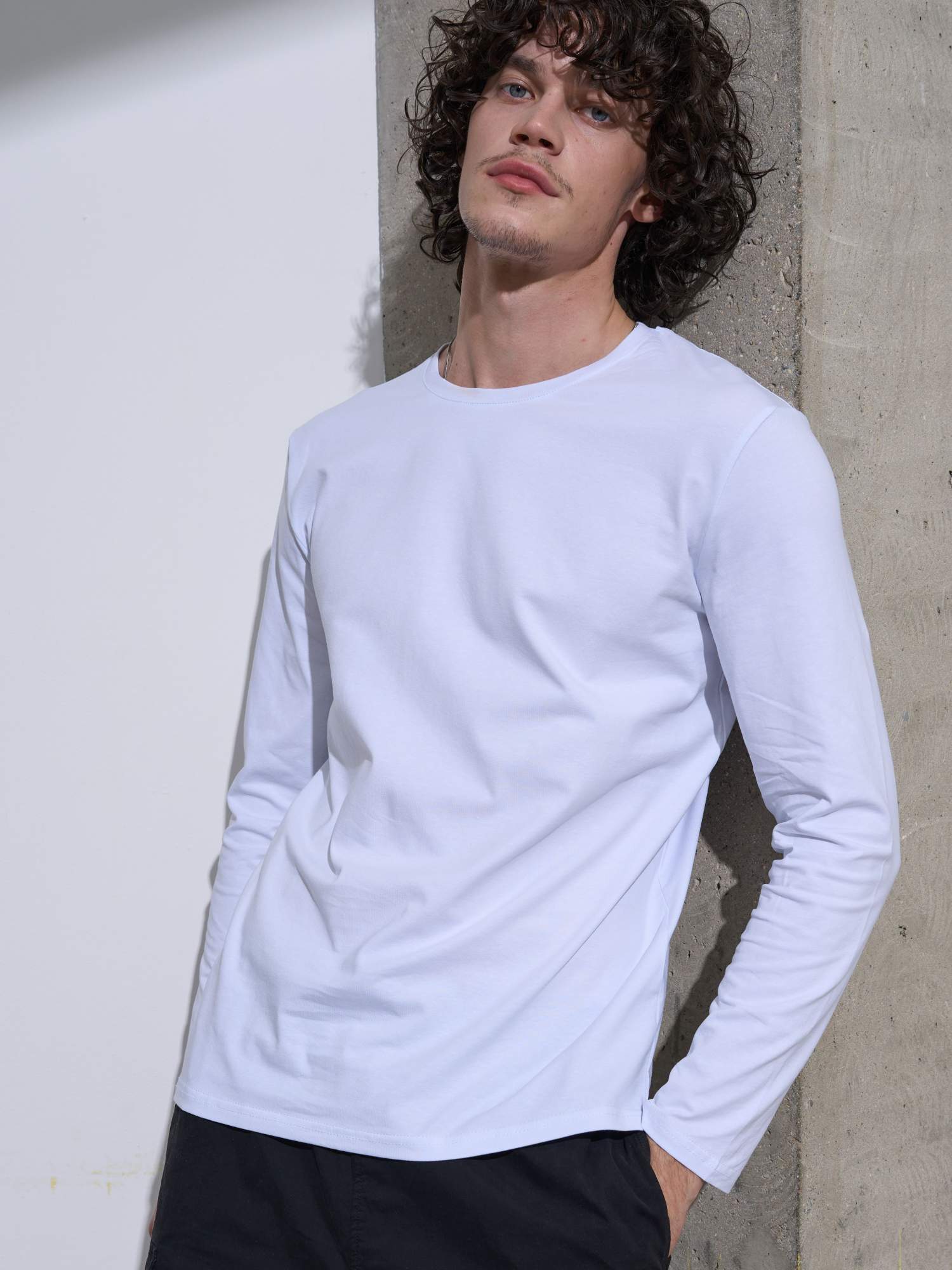 

Лонгслив мужской Uzcotton UZ-L-Vz-EL белый 4XL, UZ-L-Vz-EL