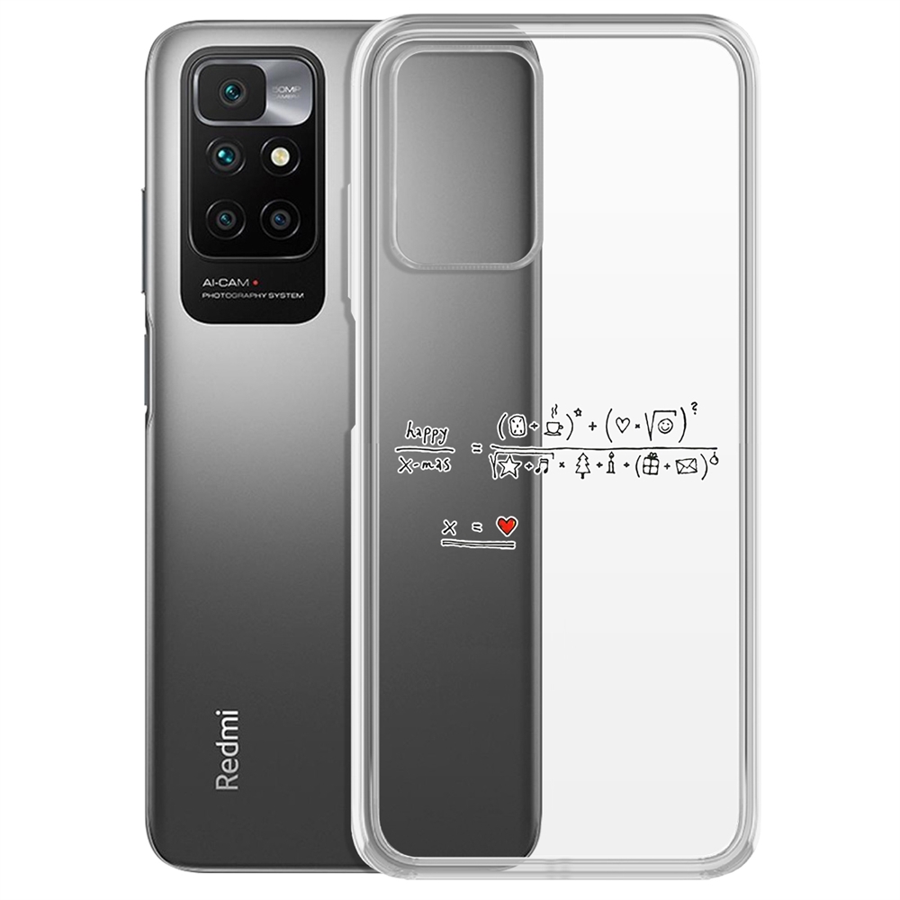 

Чехол-накладка Праздничная формула для Xiaomi Redmi 10, Прозрачный