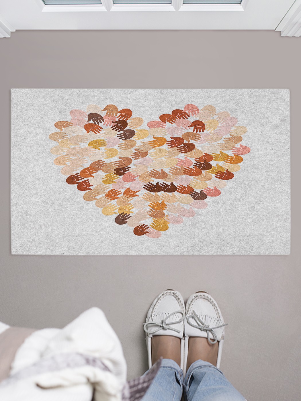 

Придверный коврик в прихожую для обуви, на резиновой основе, 75x45 см door_66059 JoyArty