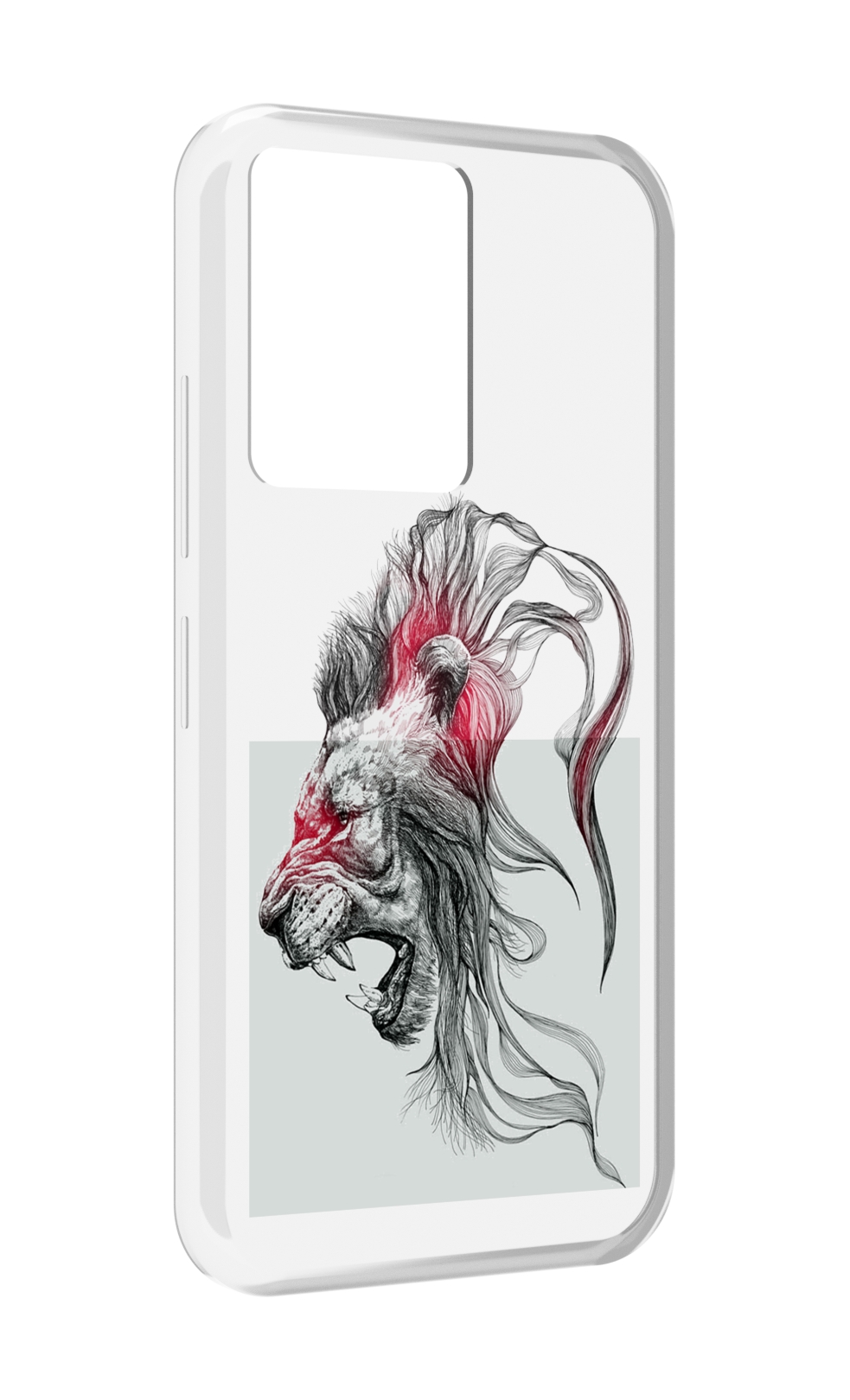 

Чехол MyPads разъяренный лев для Infinix Note 12 5G X671 / Note 12 Pro 5G, Прозрачный, Tocco