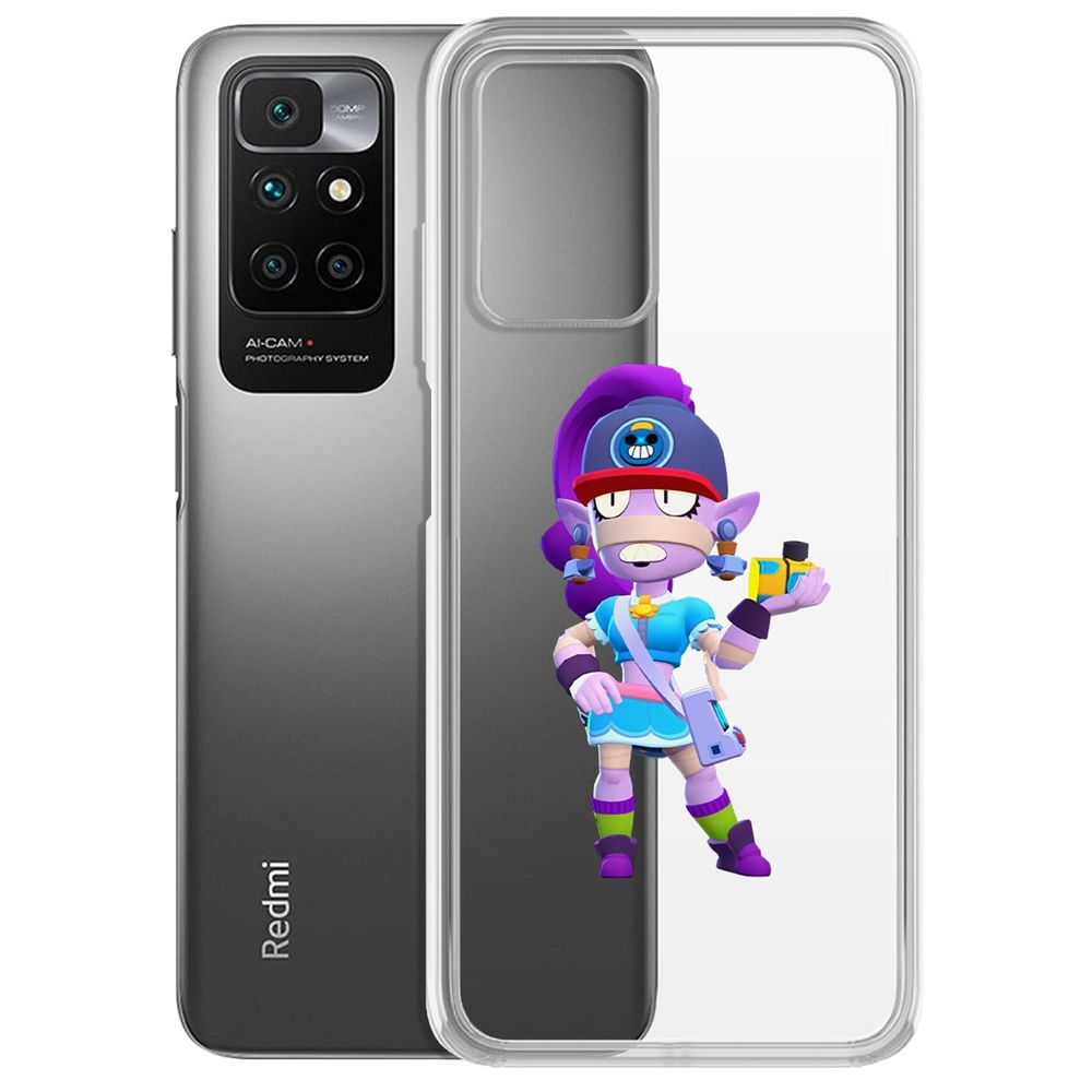 Чехол-накладка Brawl Stars-Суперфанатка Эмз для Xiaomi Redmi 10