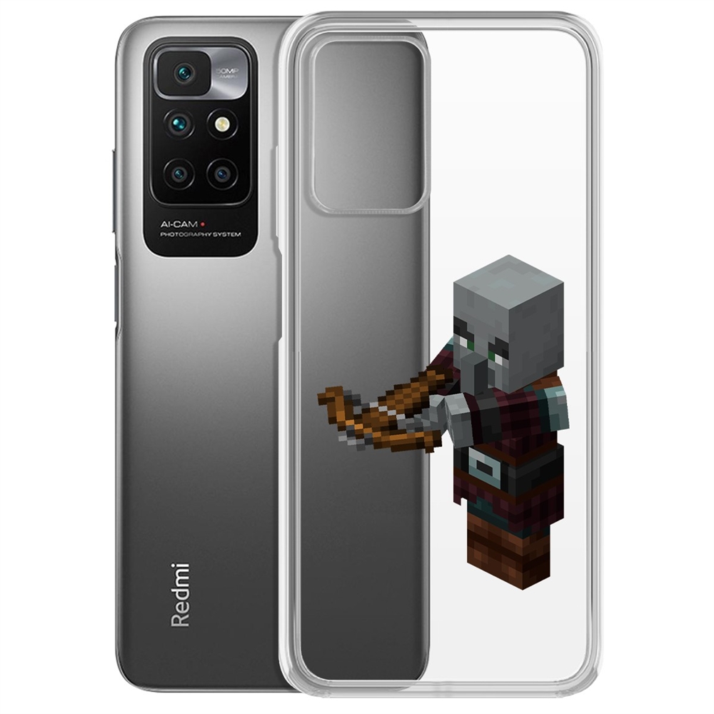 

Чехол-накладка Minecraft-Разбойник для Xiaomi Redmi 10, Прозрачный