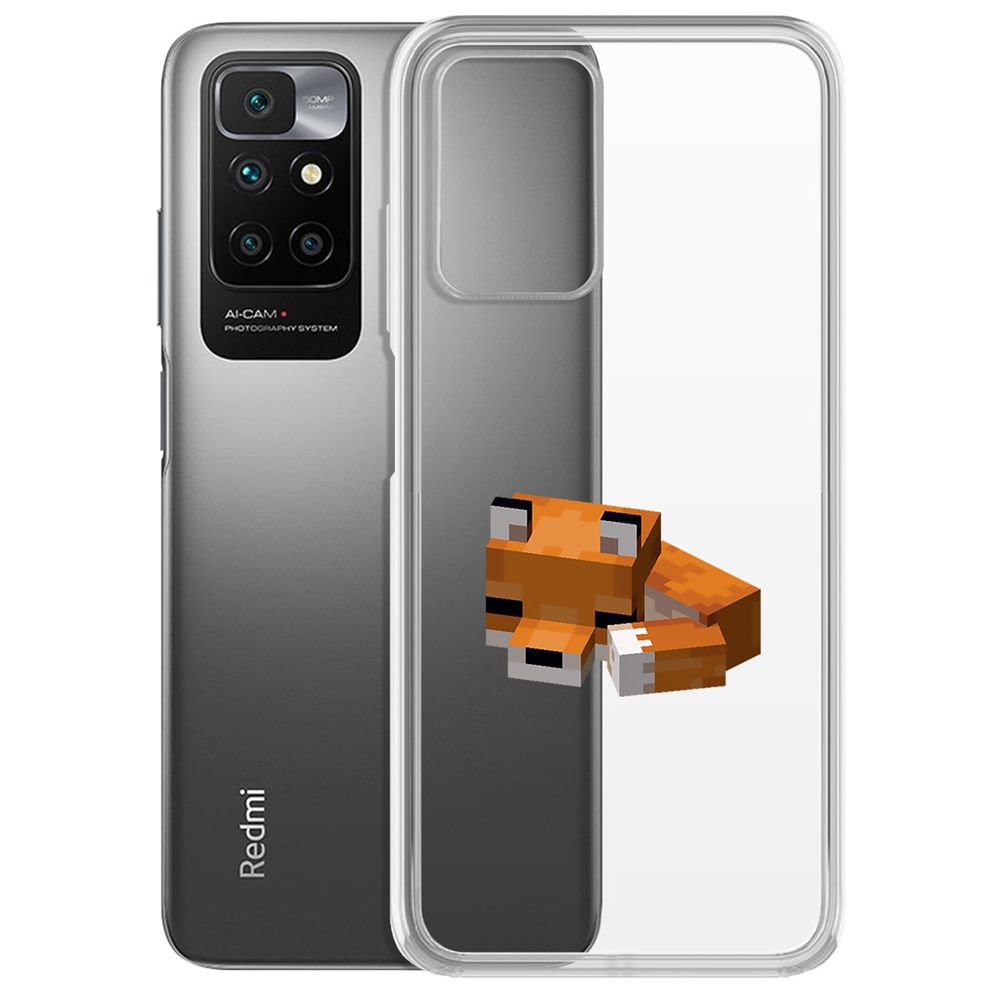 

Чехол-накладка Minecraft-Спящий Лисенок для Xiaomi Redmi 10, Прозрачный