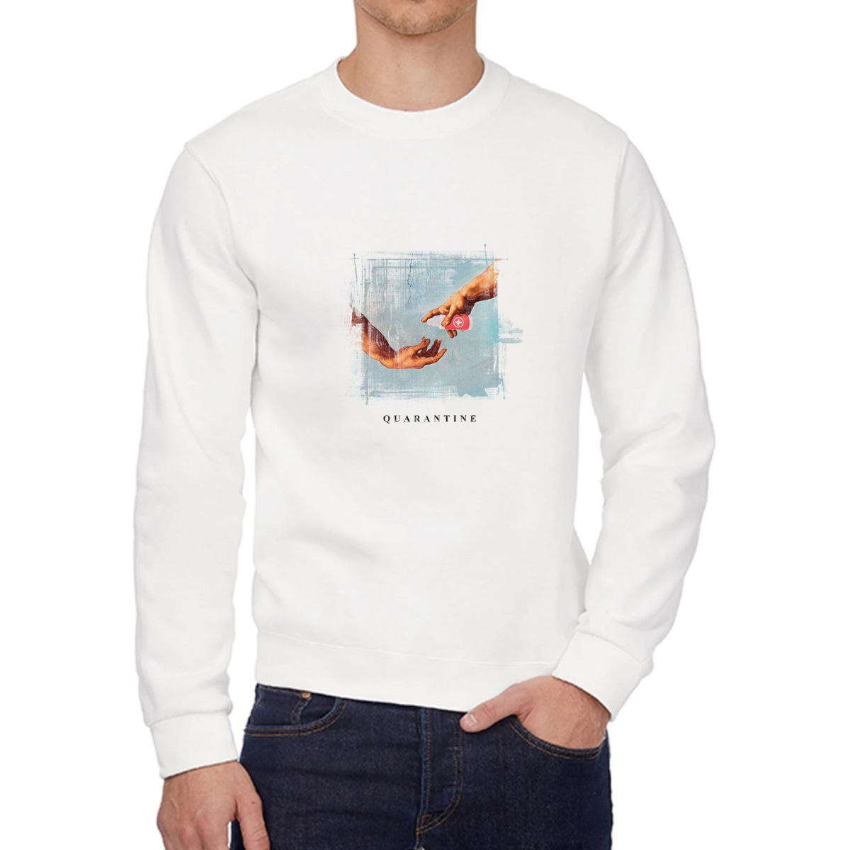 

Свитшот унисекс CoolPodarok W04999 белый 46 RU, 46W04999