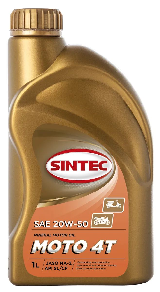 Моторное масло SINTEC MOTO 4T SAE 20W-50 минеральное 1 л