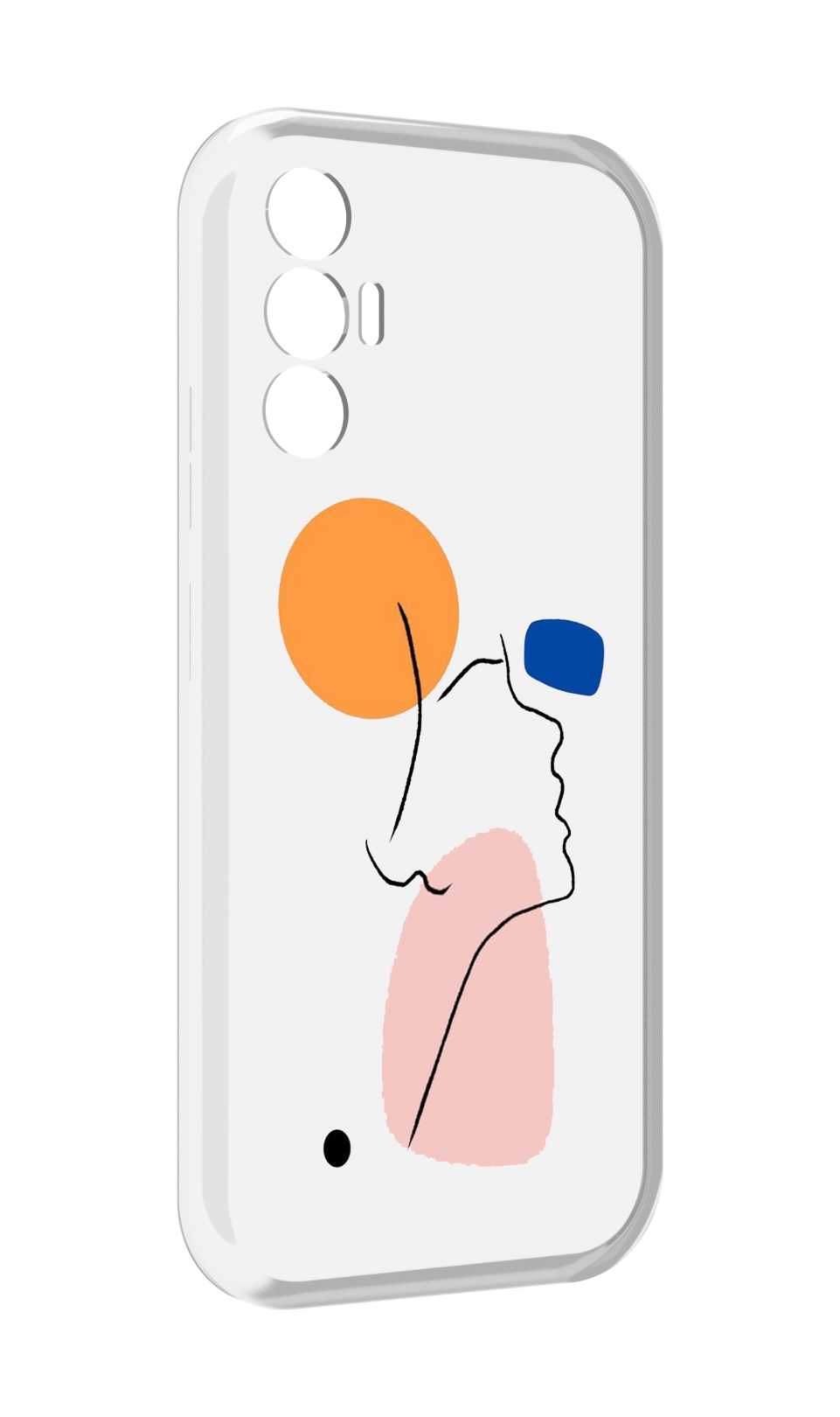 

Чехол MyPads абстракция девушки женский для Tecno Pova 3, Прозрачный, Tocco
