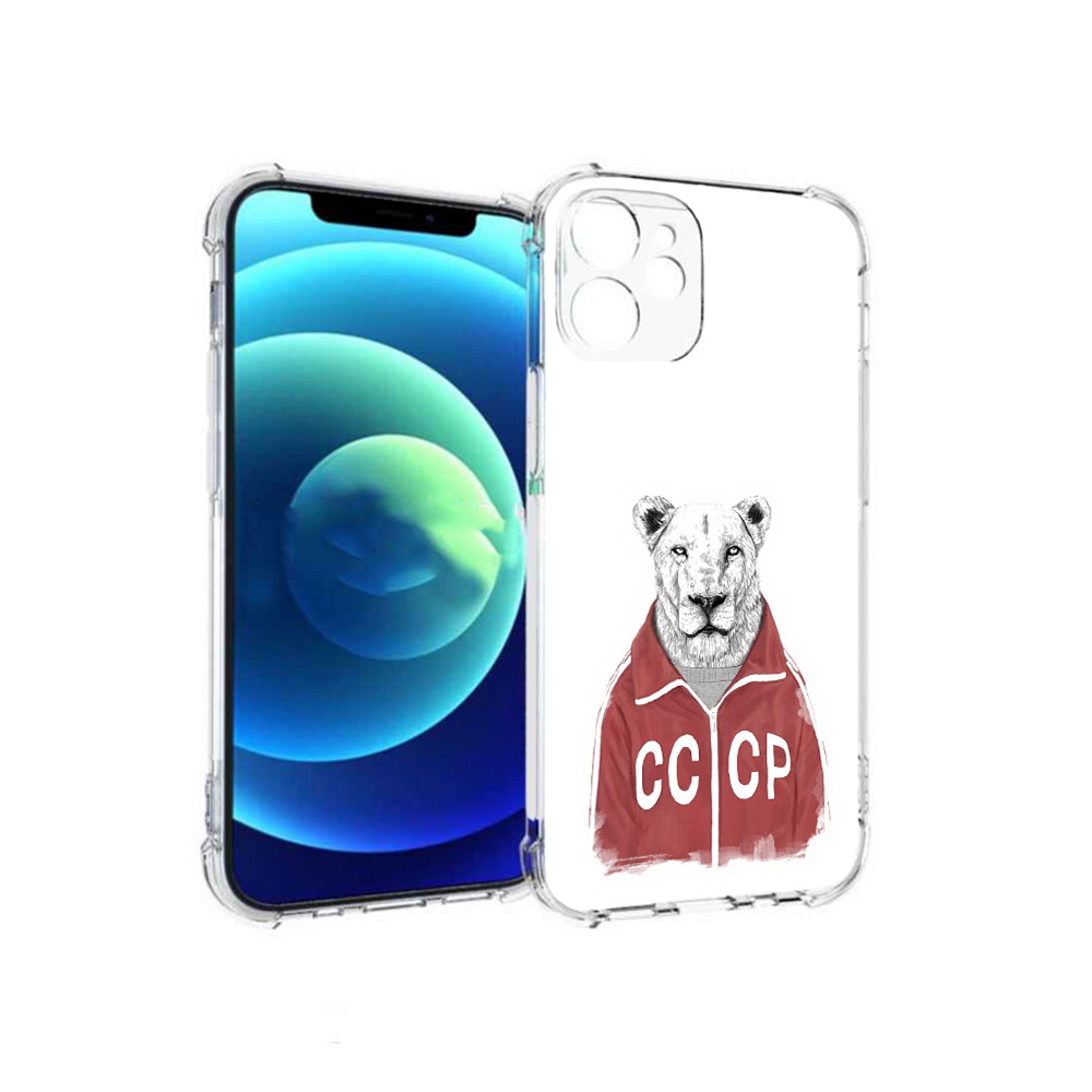 

Чехол MyPads Tocco для Apple iPhone 12 mini львица ссср (PT157566.610.450), Прозрачный, Tocco