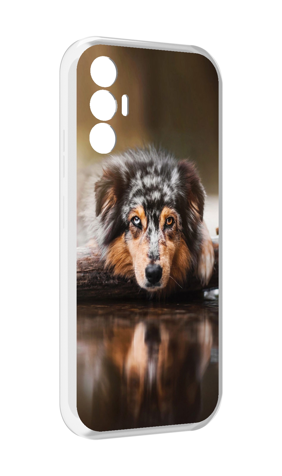 

Чехол MyPads австралииская овчарка для Tecno Pova 3, Прозрачный, Tocco