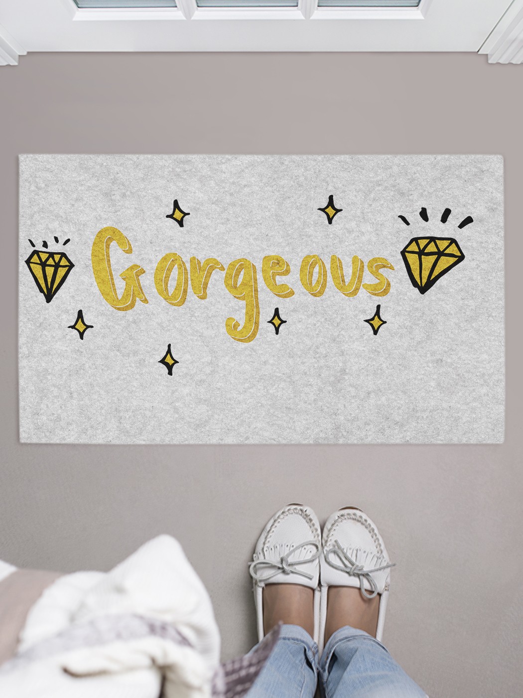 

Придверный коврик в прихожую для обуви, на резиновой основе, 75x45 см door_66212 JoyArty