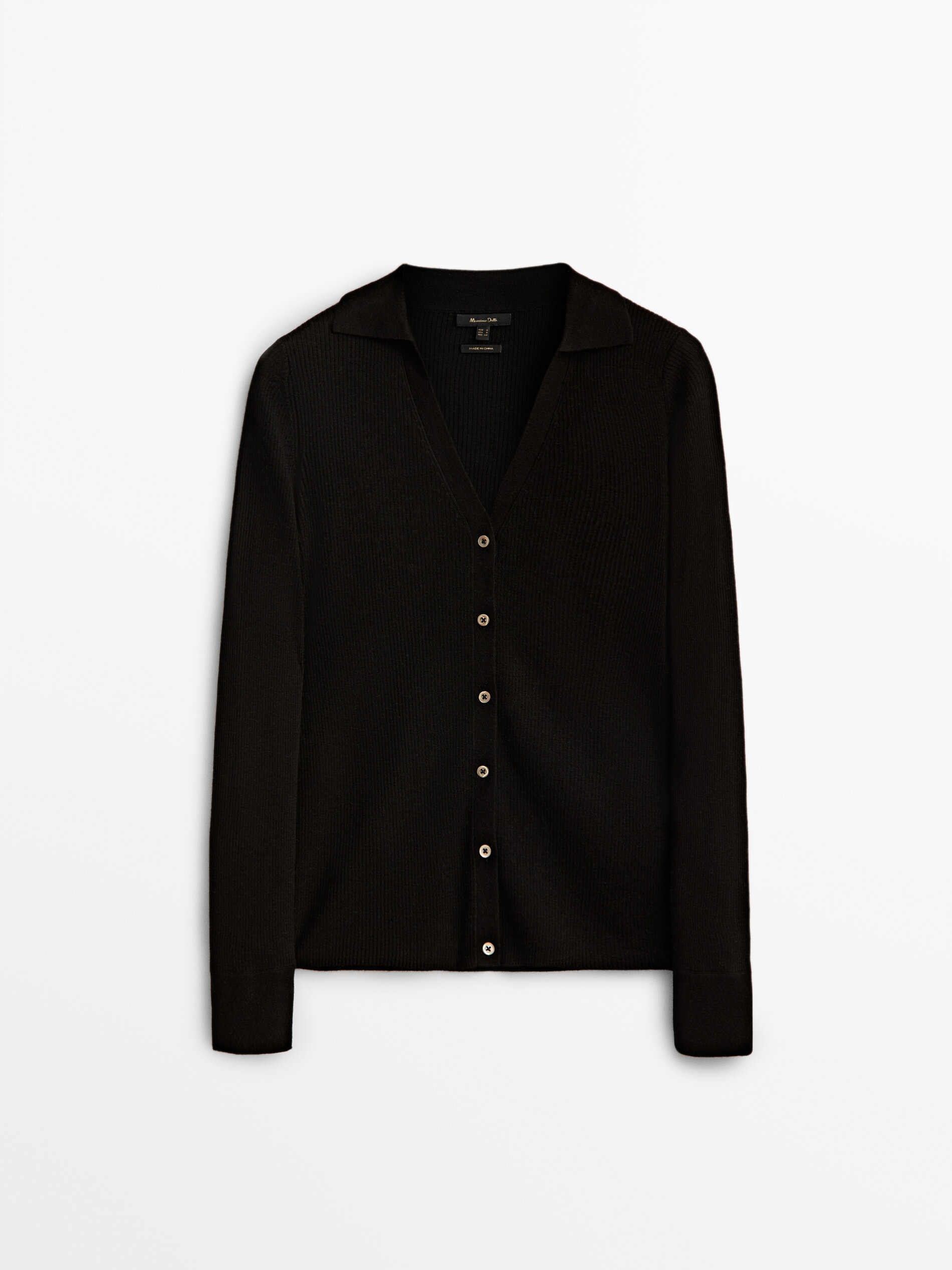 

Кардиган женский Massimo Dutti 05612615800 черный XL, 05612615800
