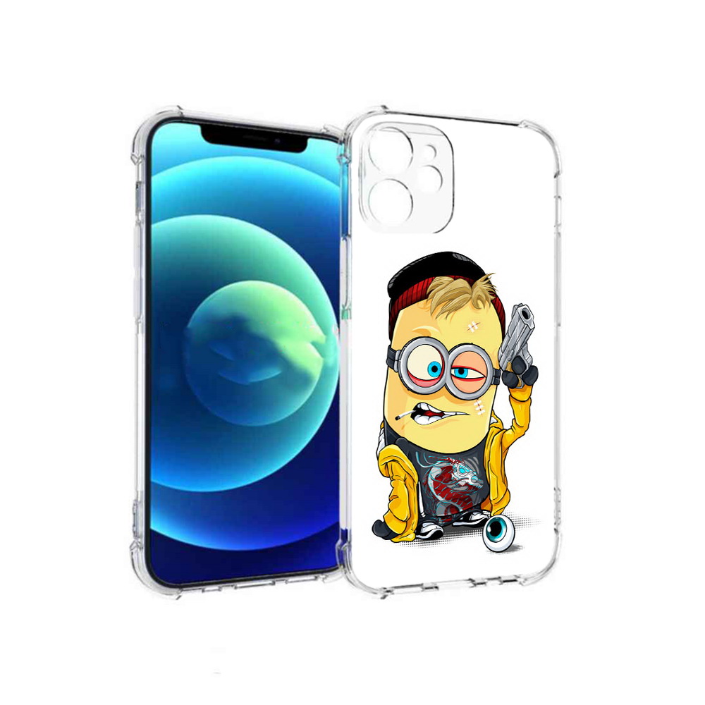 

Чехол MyPads Tocco для Apple iPhone 12 mini миньон бандит (PT157566.610.475), Прозрачный, Tocco