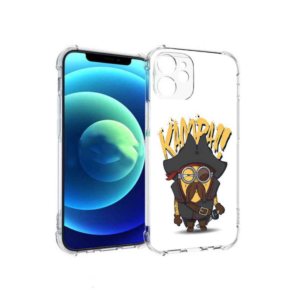 

Чехол MyPads Tocco для Apple iPhone 12 mini миньон пират (PT157566.610.476), Прозрачный, Tocco