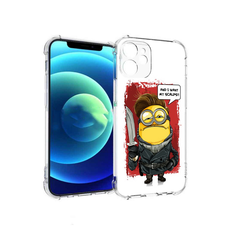 

Чехол MyPads Tocco для Apple iPhone 12 mini миньон убийца (PT157566.610.477), Прозрачный, Tocco