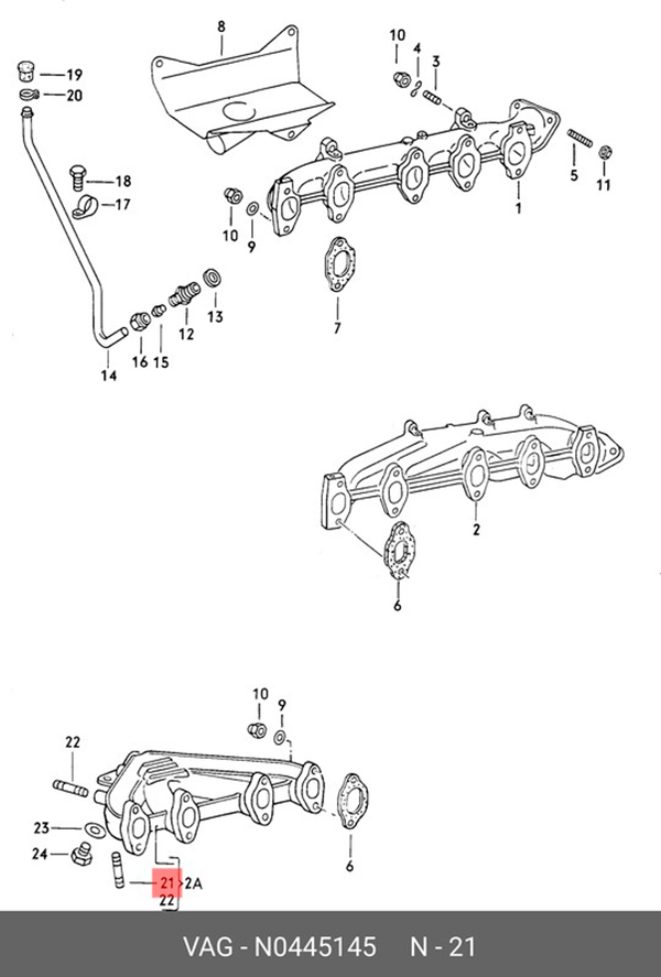 

Болт Крепления Выпускного Коллектора VAG арт. N0445145