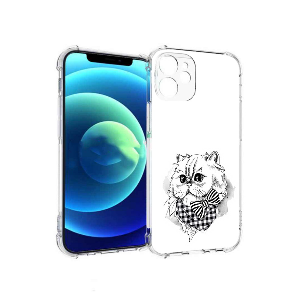 

Чехол MyPads Tocco для Apple iPhone 12 mini нарисованная красивая кошечка, Прозрачный, Tocco