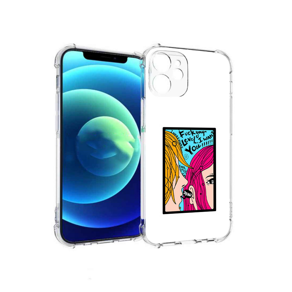 

Чехол MyPads Tocco для Apple iPhone 12 mini Выпьем (PT157566.610.51), Прозрачный, Tocco