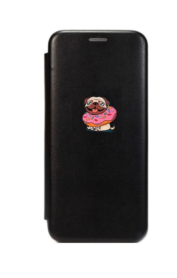 

Чехол Zibelino Book для Samsung A20/A30 (A205/A305) (черный) "Мопс с пончиком", ZB-SAM-A205-007