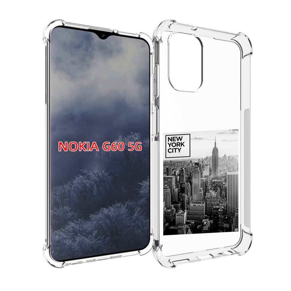 

Чехол MyPads черно белый Нью-Йорк для Nokia G60 5G, Прозрачный, Tocco