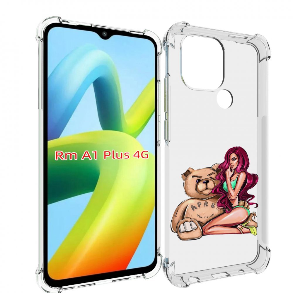 

Чехол MyPads девушка-с-большим-плюшевым-мишкой для Xiaomi Redmi A1 Plus +, Прозрачный, Tocco