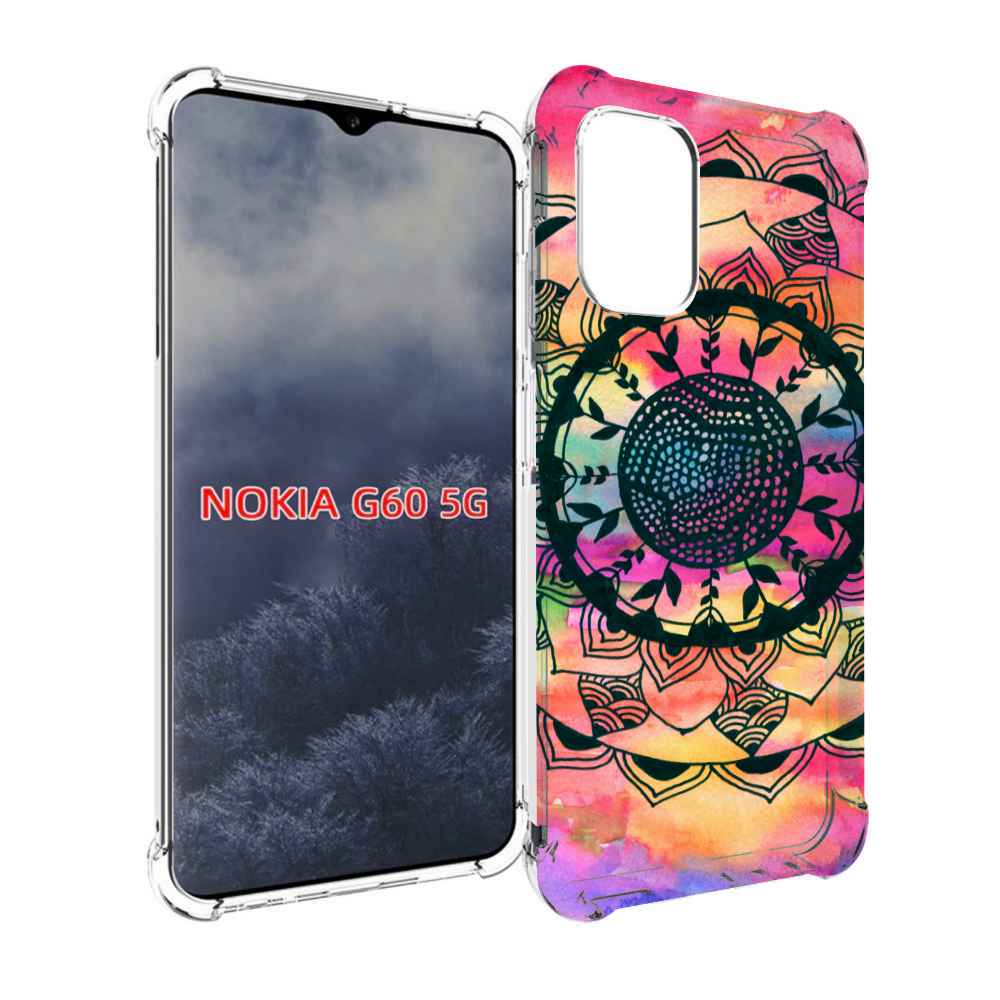 

Чехол MyPads яркая абстракция круглый цветок для Nokia G60 5G, Прозрачный, Tocco