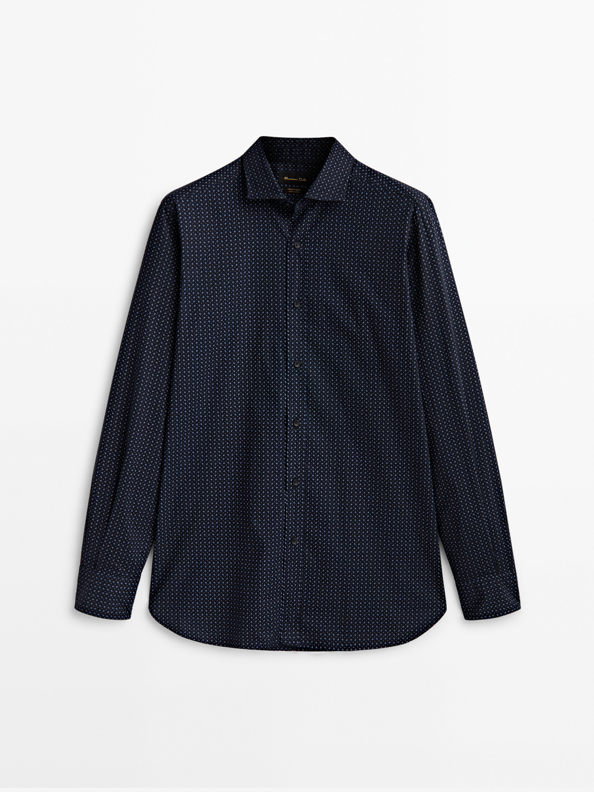 

Рубашка мужская Massimo Dutti 00119319401 синяя 2XL, 00119319401