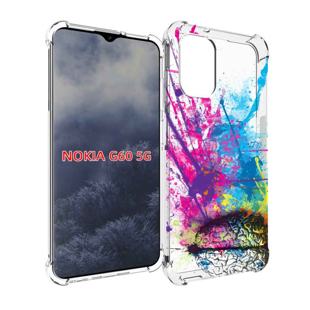 

Чехол MyPads яркий красочный мозг для Nokia G60 5G, Прозрачный, Tocco
