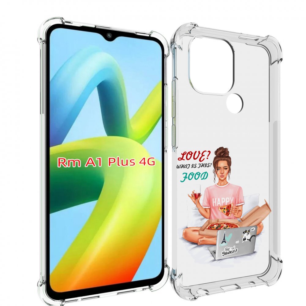 

Чехол MyPads девушка-с-ноутбуком женский для Xiaomi Redmi A1 Plus +, Прозрачный, Tocco