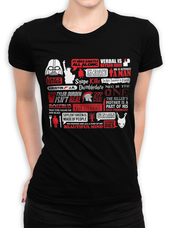 

Футболка женская DS Apparel Спойлеры из фильмов 112237-1 черная XS, Черный, Спойлеры из фильмов 112237-1
