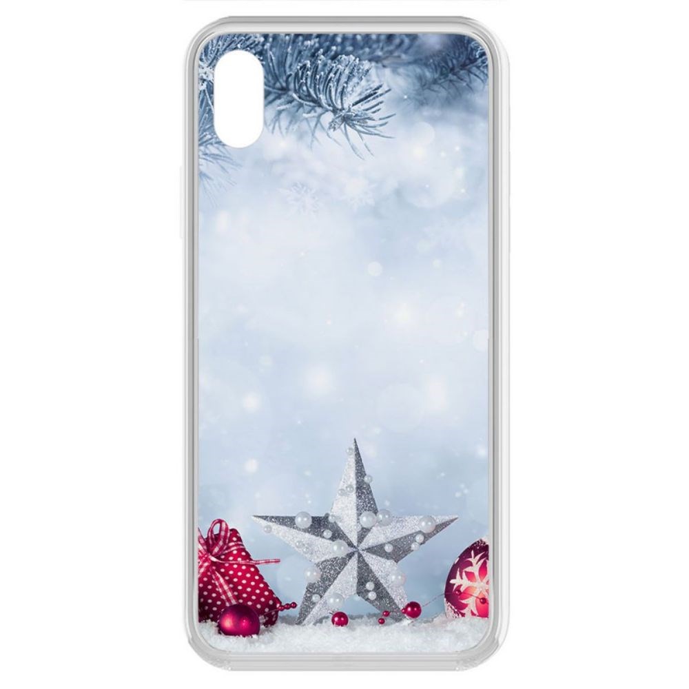 

Чехол-накладка Krutoff Clear Case Новогодняя звезда для iPhone XR