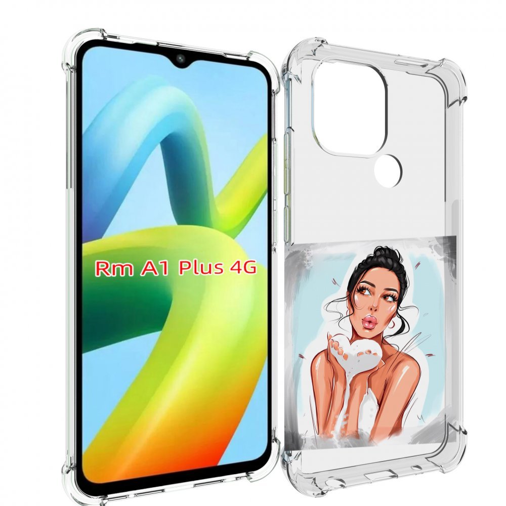 

Чехол MyPads девушка-с-пеной женский для Xiaomi Redmi A1 Plus +, Прозрачный, Tocco