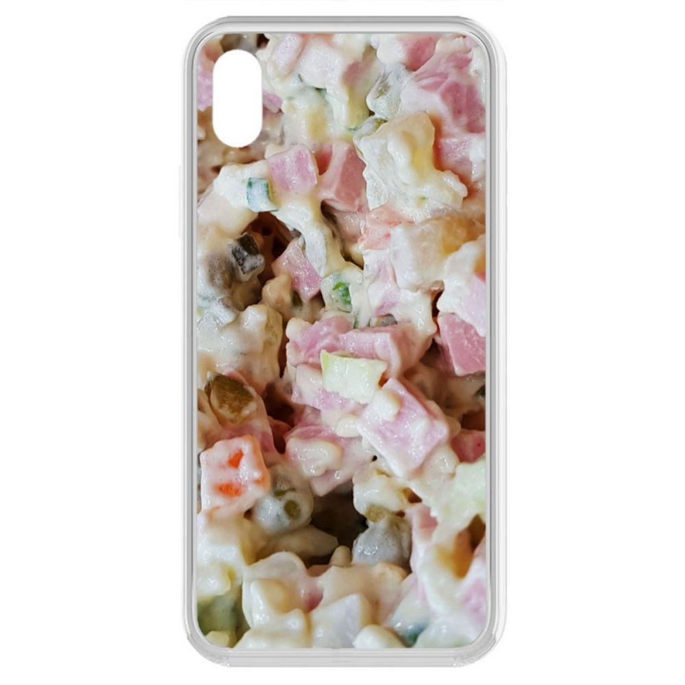 

Чехол-накладка Krutoff Clear Case Оливье для iPhone XR