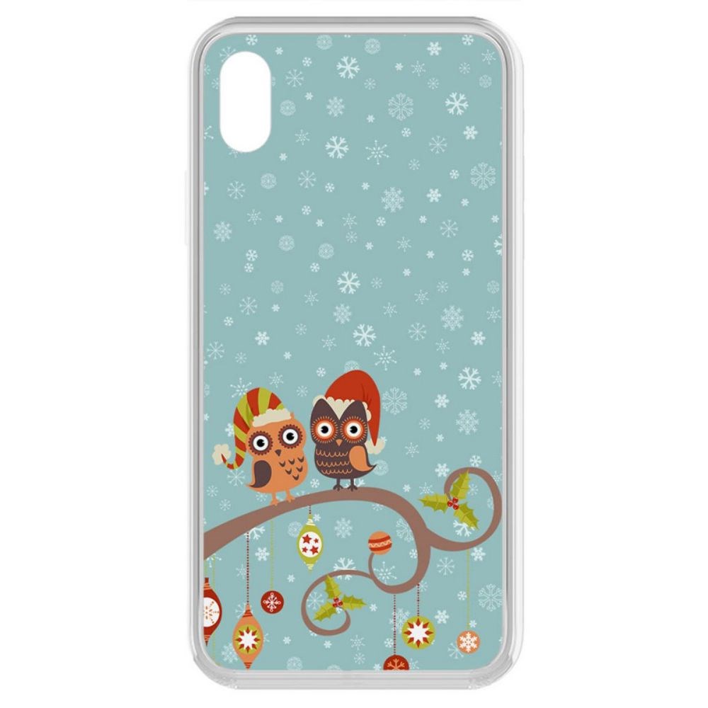 

Чехол-накладка Krutoff Clear Case Совушки для iPhone XR, Прозрачный
