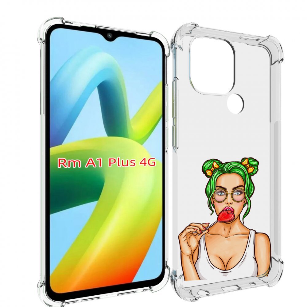 

Чехол MyPads девушка-с-чупачупсом-в-виде-сердца женский для Xiaomi Redmi A1 Plus +, Прозрачный, Tocco