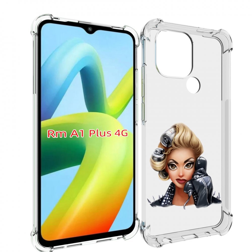 

Чехол MyPads девушка-смайлик-с-телефоном женский для Xiaomi Redmi A1 Plus +, Прозрачный, Tocco