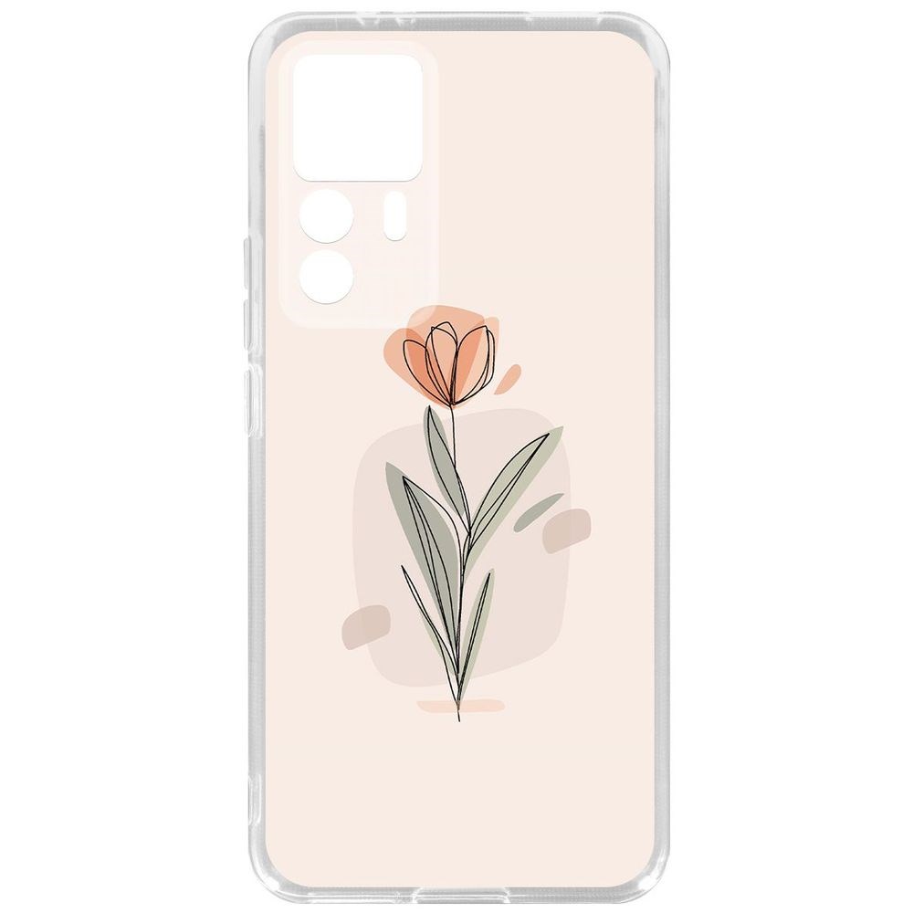 

Чехол-накладка Кейс Тюльпан для Xiaomi 12T Pro, Прозрачный