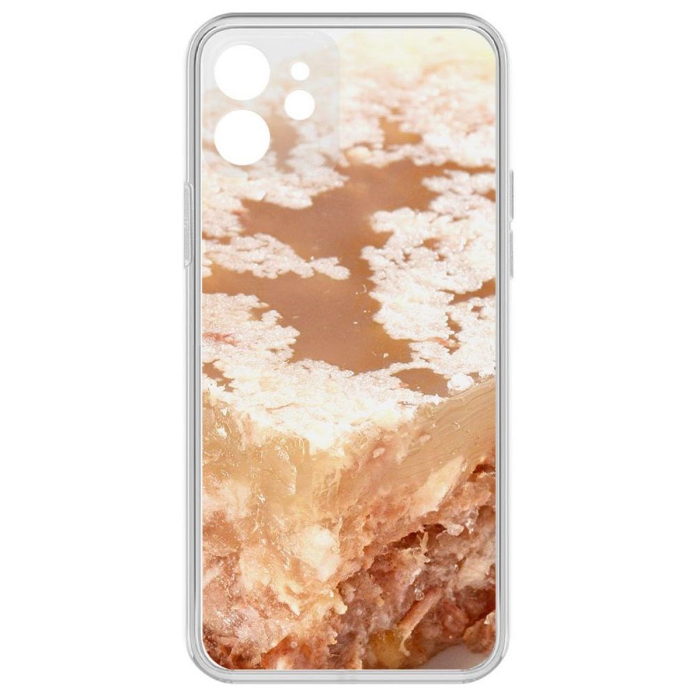 

Чехол-накладка Krutoff Clear Case Холодец для iPhone 12 с защитой камеры