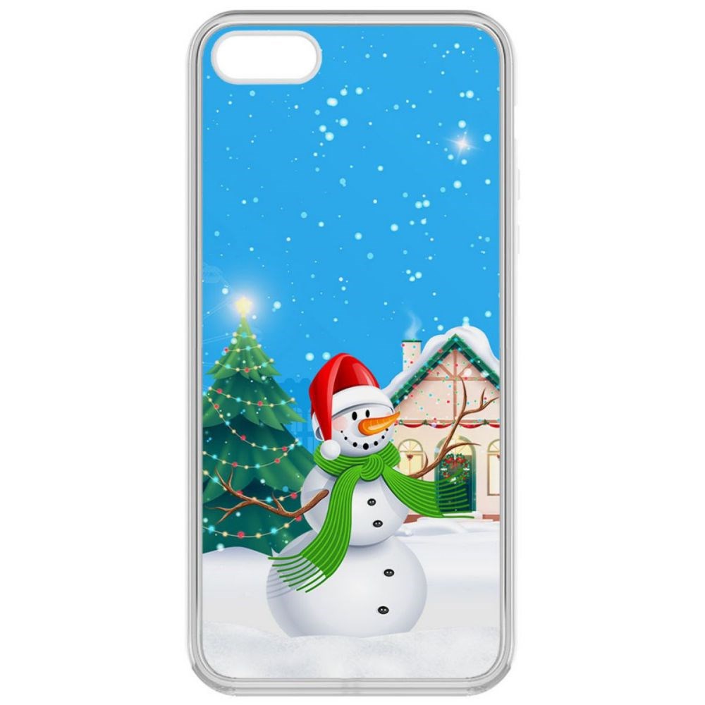

Чехол-накладка Krutoff Clear Case Снеговик для iPhone 5
