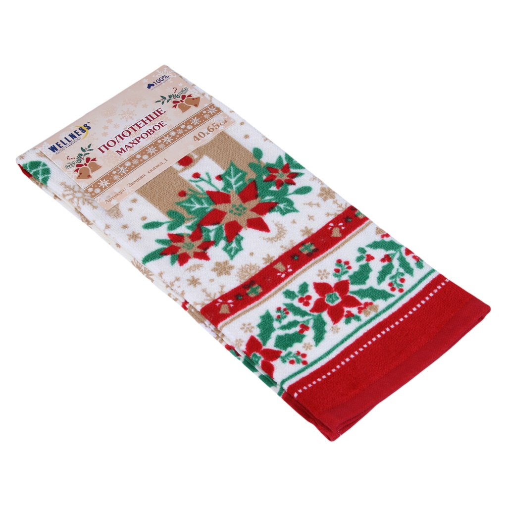

Полотенце махровое WELLNESS, ЗИМНЯЯ СКАЗКА_1, 40x65, Полотенце махровое кухонное ЗИМНЯЯ СКАЗКА_1
