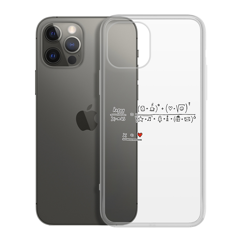 

Чехол-накладка Krutoff Clear Case Праздничная формула для iPhone 12/12 Pro, Прозрачный