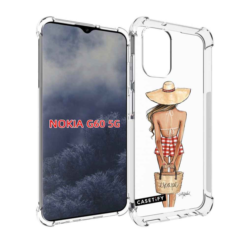 

Чехол MyPads CASETiFY женский для Nokia G60 5G, Прозрачный, Tocco