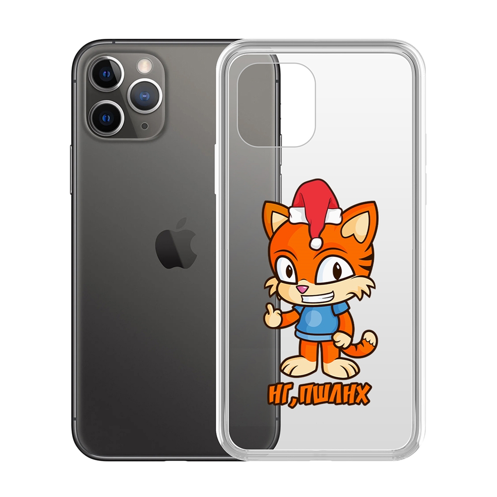 

Чехол-накладка Krutoff Clear Case Тигр оптимист для iPhone 11 Pro