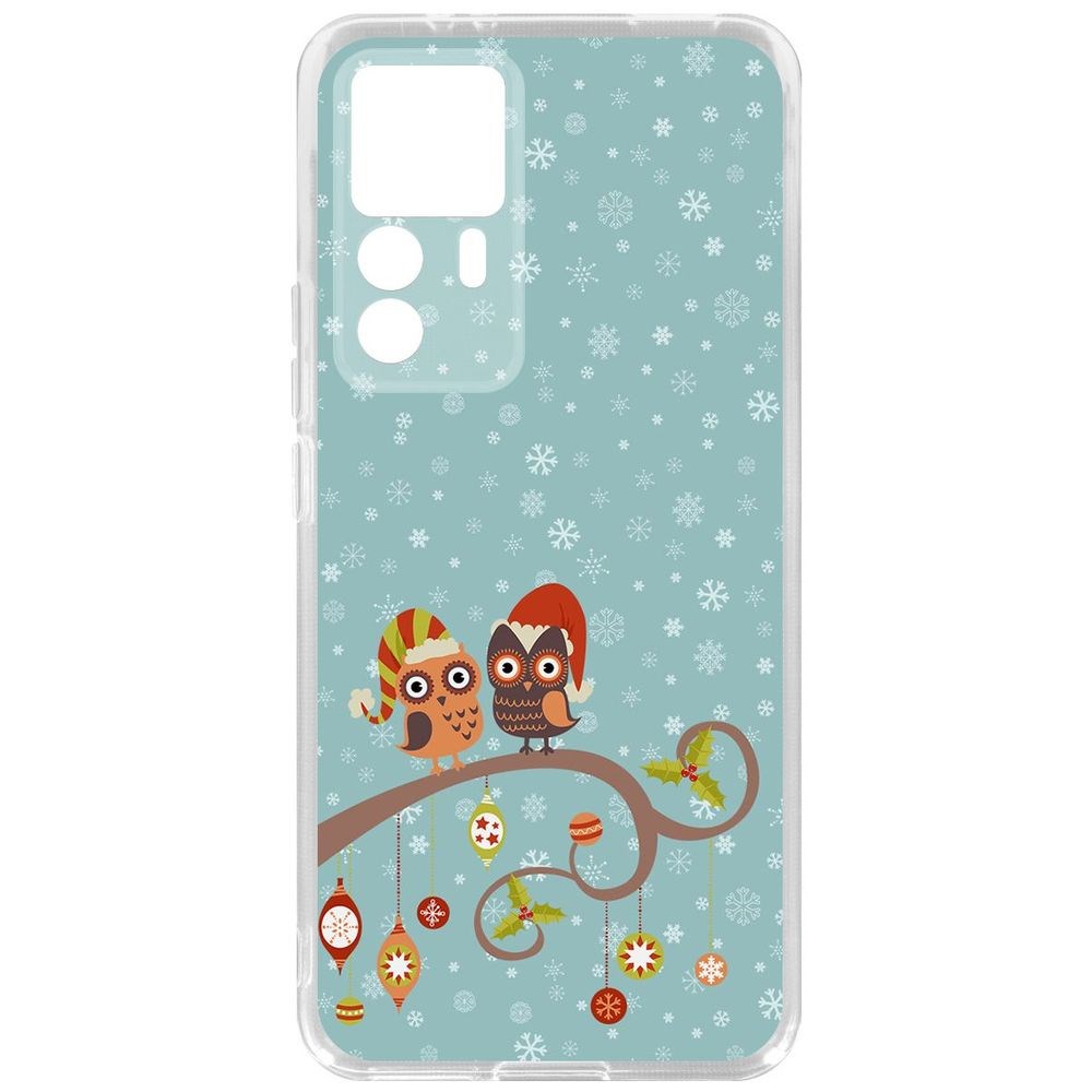 

Чехол-накладка Кейс Совушки для Xiaomi 12T Pro, Прозрачный